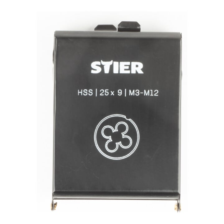 STIER snijplaatset HSS 25x9 M3-M12 8-delig