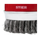STIER Spazzola a tazza ø 100 mm, M14, 0,5 mm, intrecciata, acciaio-5