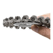 STIER Spazzola circolare ø 115 mm, ø foro 22,2 mm, 0,5 mm, intrecciata, acciaio legato-4