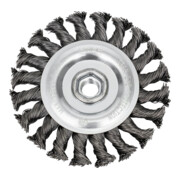 STIER Spazzola circolare ø 115 mm, M14, 0,5 mm, intrecciata, acciaio