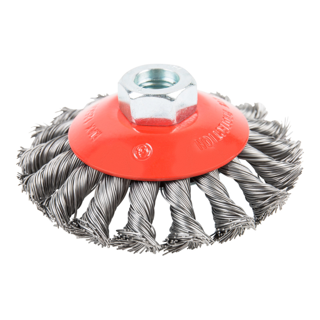 STIER Spazzola conica ø 100 mm, M14, 0,5 mm, intrecciata, acciaio
