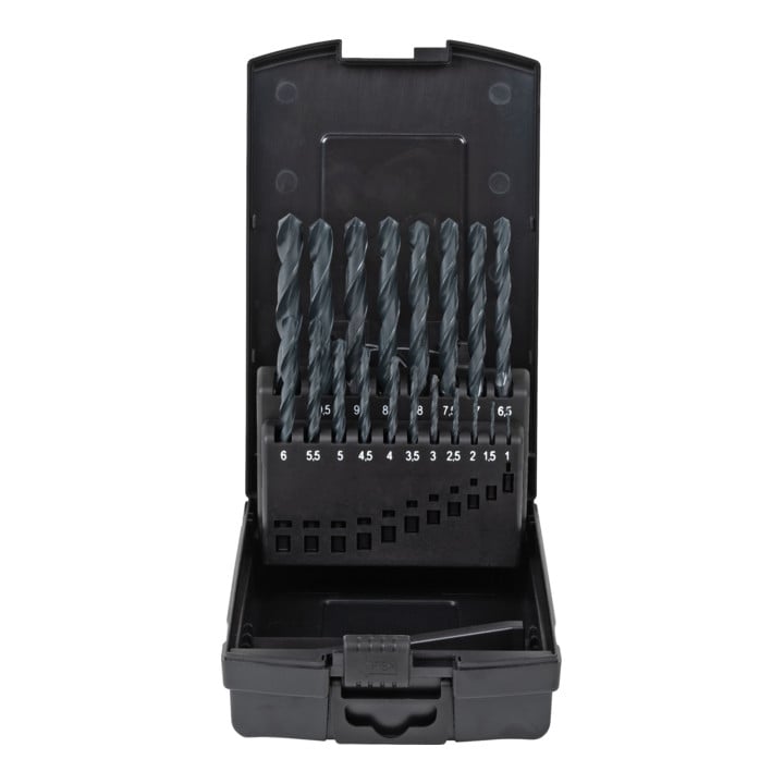 STIER spiraalboorset DIN 338 HSS-R 1-10 mm 19-delig in cassette