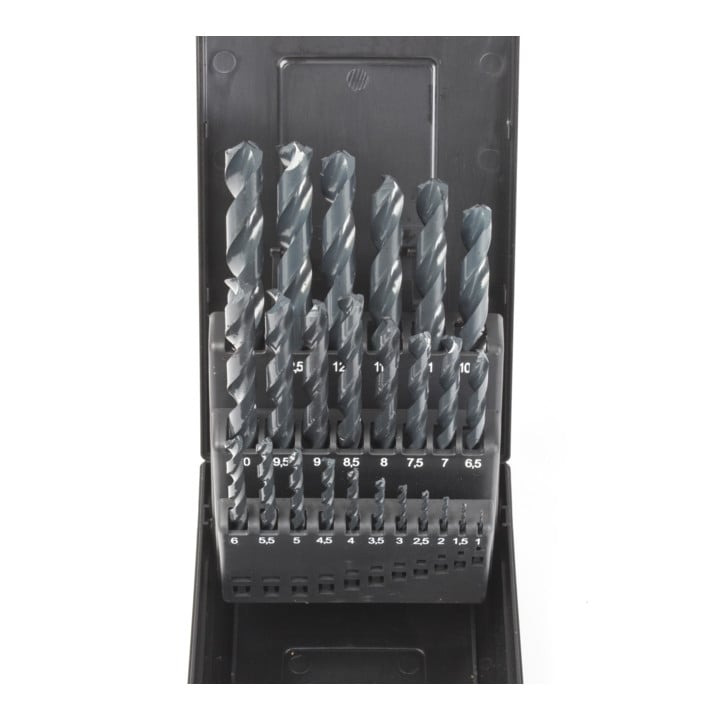 STIER spiraalboorset HSS-R DIN 338 RN type W-punt, 25-delig (1-13 mm)