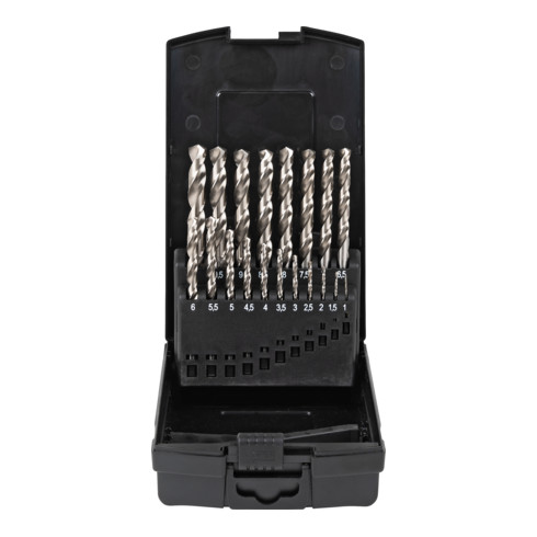 STIER Spiralbohrer-Set Premium, in Kassette, DIN 338, HSS-Co5, 1-10 mm, 19-teilig