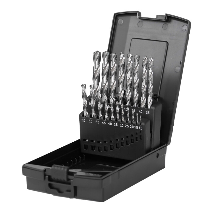 STIER Spiralbohrer-Set Standard DIN 338 HSS-G 1-10mm 19-teilig in Kassette