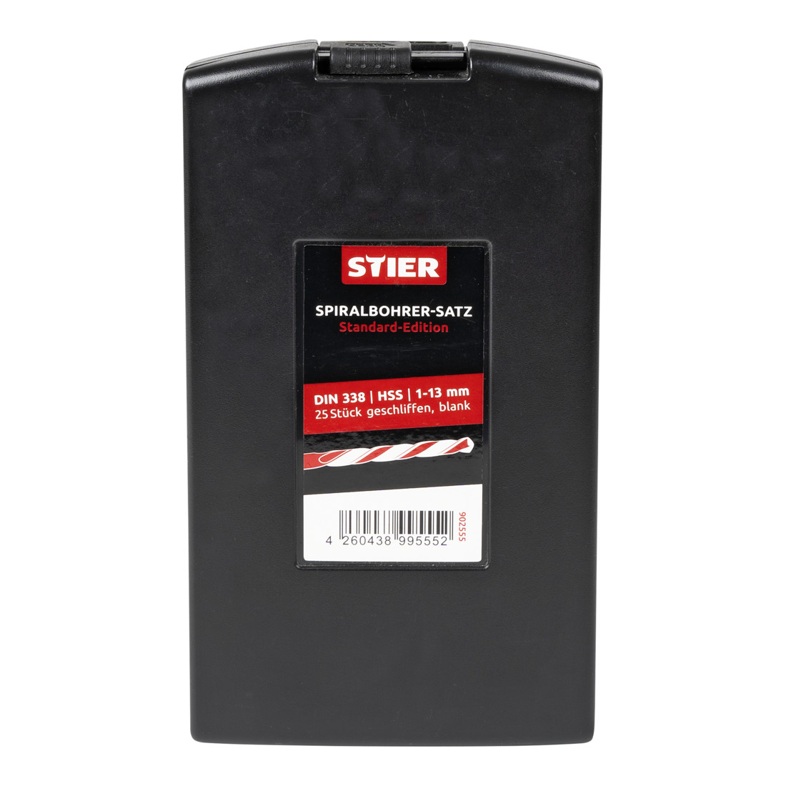 STIER Spiralbohrer-Set Standard DIN 338 HSS-G 1-13mm 25-teilig in Kassette