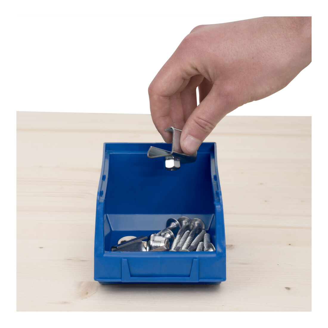 STIER Stapelbak blauw 100x165x82mm