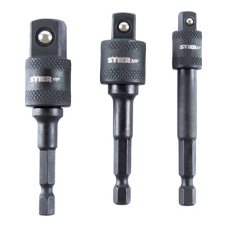 STIER Stecknuss-Adapter-Satz 1/4'' + 3/8'' + 1/2''