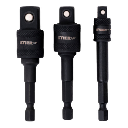 1/4" 3/8" 1/2" Stecknuss Adapter Bit Stecknusshalter+105° Winkelbohradapter Kit 
