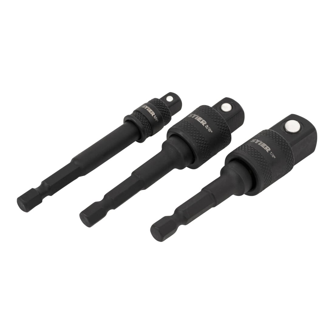 STIER Stecknuss-Adapter-Satz 1/4" + 3/8" + 1/2"