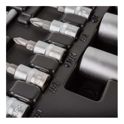 STIER Steckschlüssel-Satz,  216-teilig, mit 1/4 Zoll, 3/8 Zoll und 1/2 Zoll