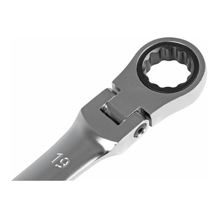 STIER steek-ringratelsleutelset met scharnier SW 8 - 19 mm 7-delig