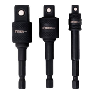 STIER steekkopadapterset 1/4" + 3/8" + 1/2"