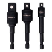 STIER steekkopadapterset 1/4" + 3/8" + 1/2"