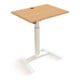 STIER Steh-Tisch 501-9 elektrisch höhenverstellbar 80 x 60cm Buche Weiß mel. 72-120cm