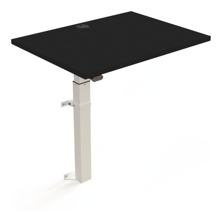 STIER Steh-Tisch 501-9 elektrisch höhenverstellbar Wandmontage 80 x 60 cm Schwarz