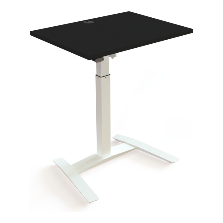 STIER Steh-Tisch elektrisch 501-9 80 x 60 cm Schwarz/Weiß mel. 72-120 cm