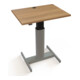 STIER Steh-Tisch elektrisch höhenverstellbar 80 x 60 cm Nussbaum melaminbeschichtet 68-120 cm