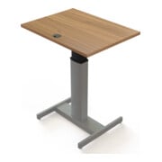 STIER Steh-Tisch elektrisch höhenverstellbar 80 x 60 cm Nussbaum melaminbeschichtet 68-120 cm-5