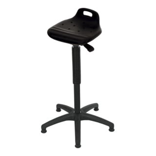 STIER Stehhilfe mit Gleitern Sitzhöhe 570-820 mm PU-Sitz mit Tragegriff