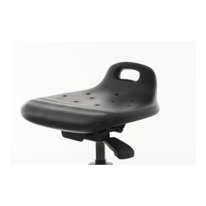STIER Stehhilfe mit Gleitern Sitzhöhe 570-820 mm PU-Sitz mit Tragegriff