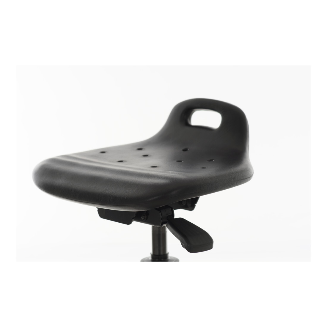 STIER Stehhilfe mit Gleitern Sitzhöhe 570-820 mm PU-Sitz mit Tragegriff