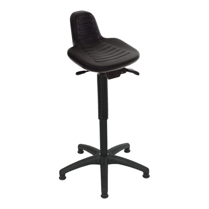 Set STIER Elektrisch h henverstellbarer Eck-Schreibtisch 501-23 180x180cm Wei  mel. 68-120cm + STIER Stehhilfe mit Gleitern Sitzh he 580-840 mm PU-Sitz mit Griffmulde + Universal-Kabelkanal f r elektrisch h henverstellbare Tische