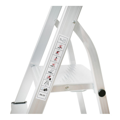 STIER Stehleiter mit Plattform einseitig begehbar 150 kg DIN EN 131