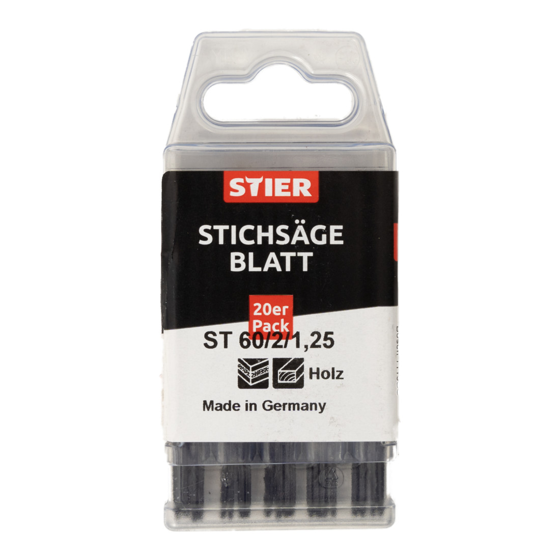 STIER Stichsägeblatt ST 60/2/1,25 Holz feiner, sauberer Kurvenschnitt