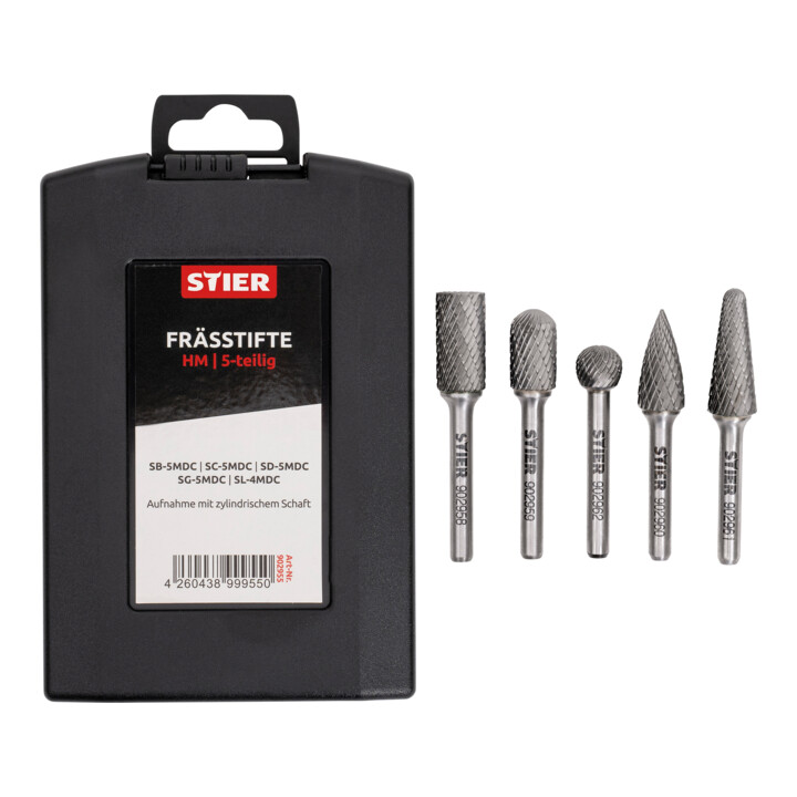 STIER stiftfreesset, 5-delig