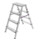 STIER Stufen Stehleiter Premium beidseitig begehbar EN-131-1