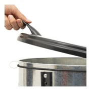 STIER Supporto per sacco portarifiuti nero per 120 l di volume, largh.x prof.x alt. 515x515x935 mm-5