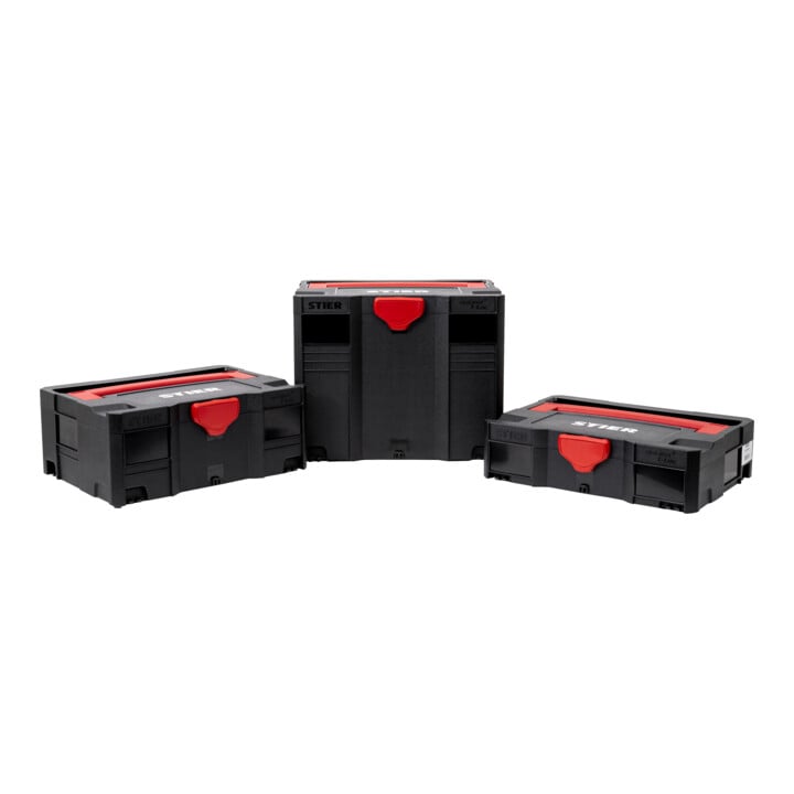 Set STIER Nass-Trockensauger ABS-35M Premium 1400 W 35 l + Systainer -Set 3-teilig + Gratis Micro-Systainer