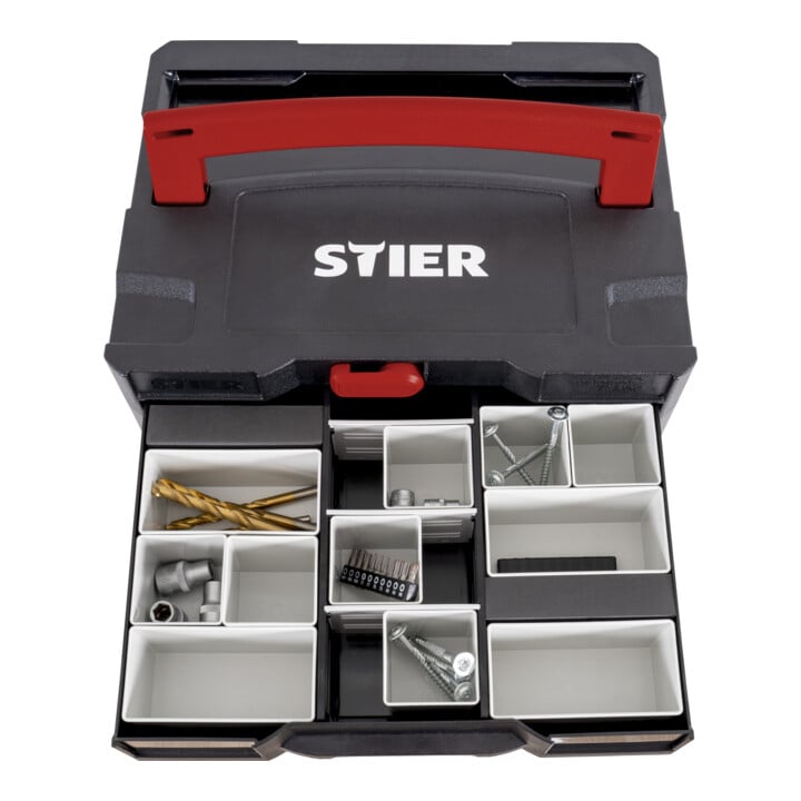 STIER Systainer T-LOC Einsatzboxen-Set, kompatibel mit Festool/Tanos/Bott/Lamello