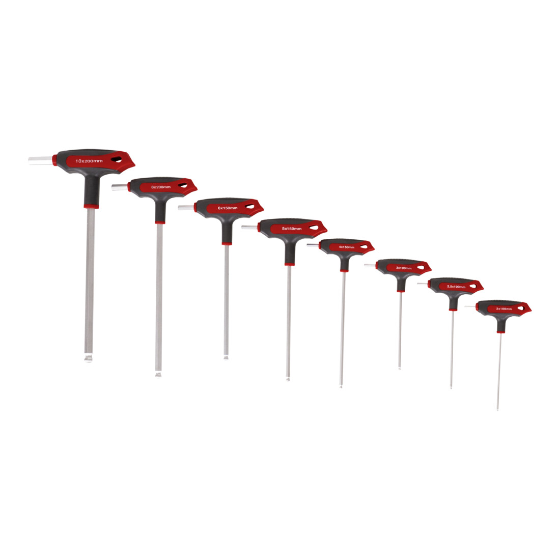 STIER T-greep-schroevendraaierset 6-kant 2 - 10 mm 8-delig