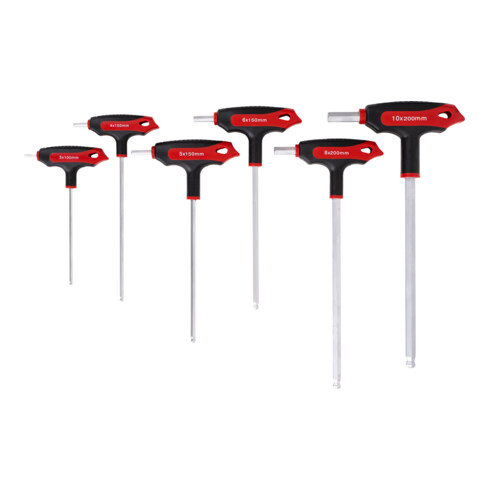 STIER T-Griff-Schraubendreher-Satz 6kt 3 - 10 mm 6-teilig in Weichschaumeinlage (EVA)