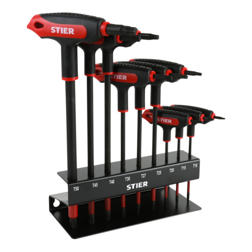 STIER T-Griff-Schraubendreher-Satz TX TX10 - TX50 9-teilig