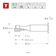 STIER T-Nutfräser M5 8,5 x 5,6 x 8 mm-4