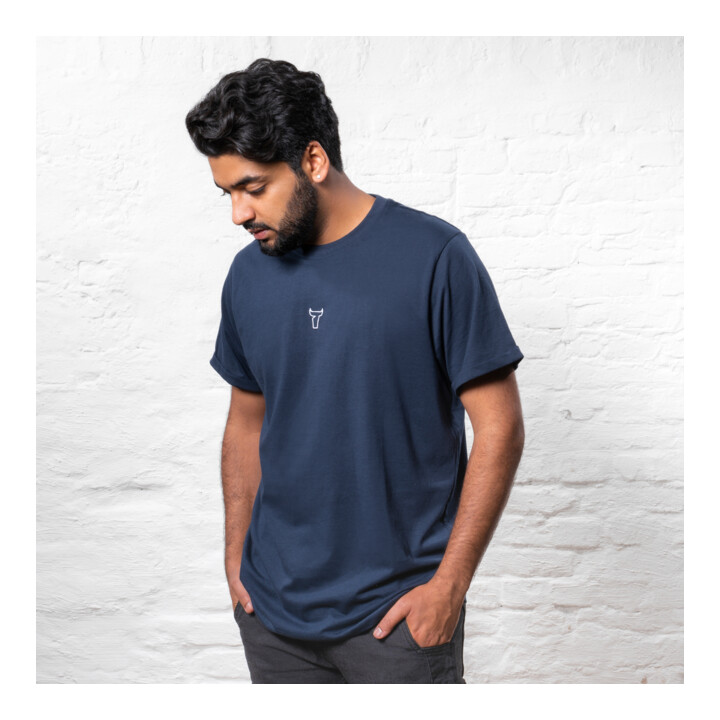STIER T-Shirt embro essential coton bio M marine
