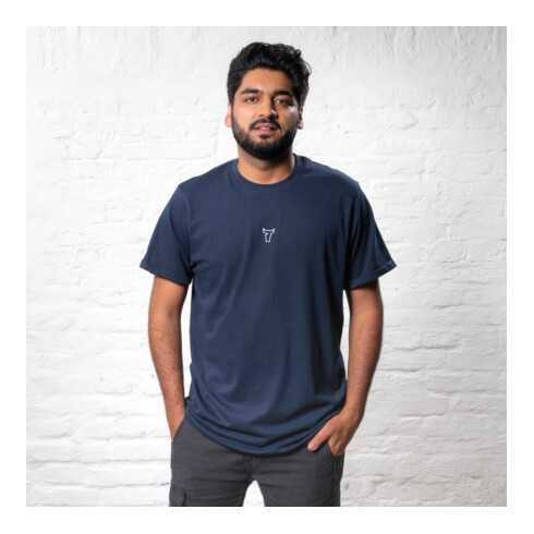 STIER T-Shirt embro essential en coton bio L marine