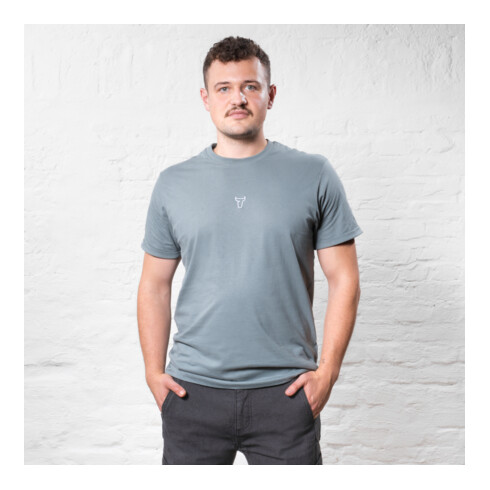 STIER T-Shirt embro essential organic cotton L sedona sage