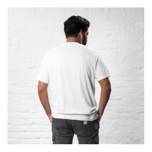 STIER T-Shirt embro essential organic cotton S white