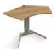 STIER Table haute 501-19 électrique réglable en hauteur 138 x 92 cm Noyer plateau mélaminé 68-120 cm