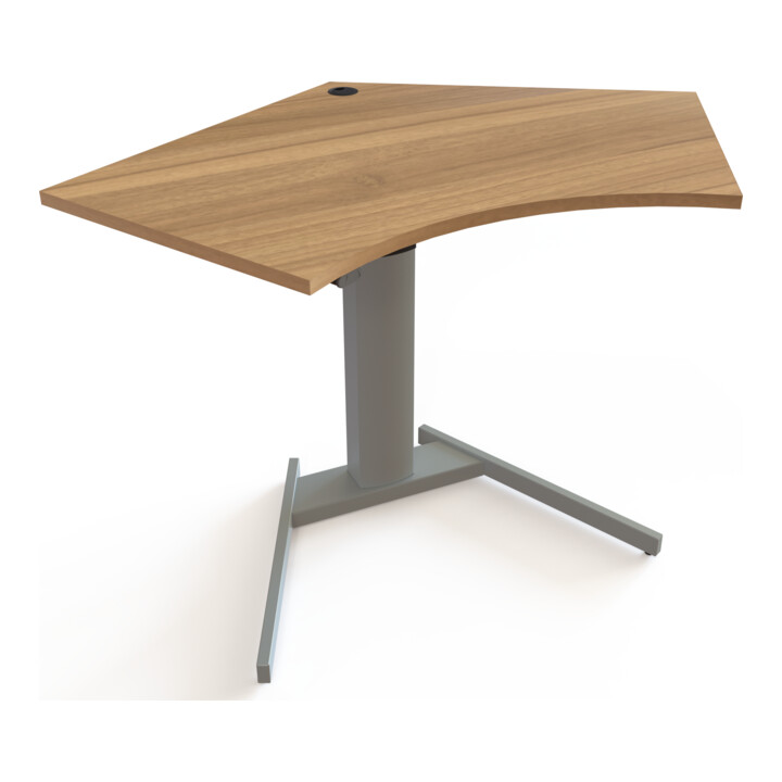 STIER Table haute 501-19 électrique réglable en hauteur 138 x 92 cm Noyer plateau mélaminé 68-120 cm