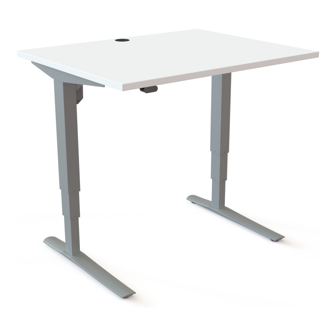 STIER Table haute 501-43 électrique réglable en hauteur 65-125 cm 100 × 80 cm blanc mélaminé
