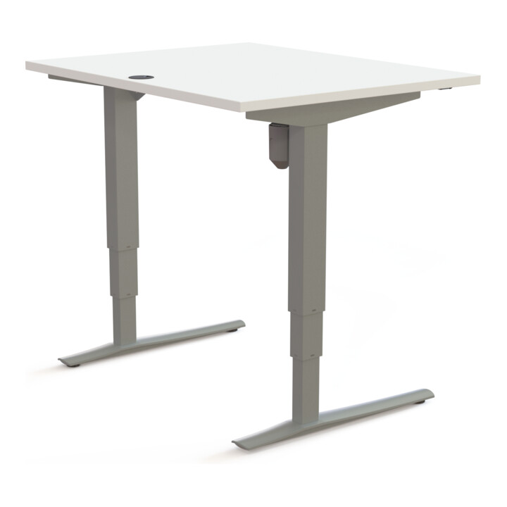 STIER Table haute 501-43 électrique réglable en hauteur 65-125 cm 100 × 80 cm blanc mélaminé