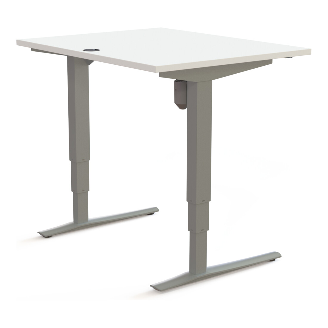 STIER Table haute 501-43 électrique réglable en hauteur 65-125 cm 100 × 80 cm blanc mélaminé