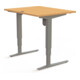 STIER Table haute 501-43 électrique réglable en hauteur 65-125 cm 100 × 80 cm Hêtre/Argent