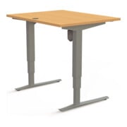 STIER Table haute 501-43 électrique réglable en hauteur 65-125 cm 100 × 80 cm Hêtre/Argent-4