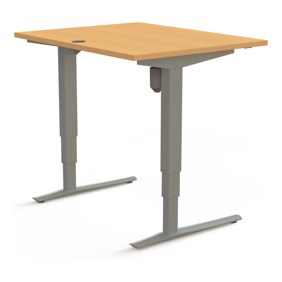 STIER Table haute 501-43 électrique réglable en hauteur 65-125 cm 100 × 80 cm Hêtre/Argent